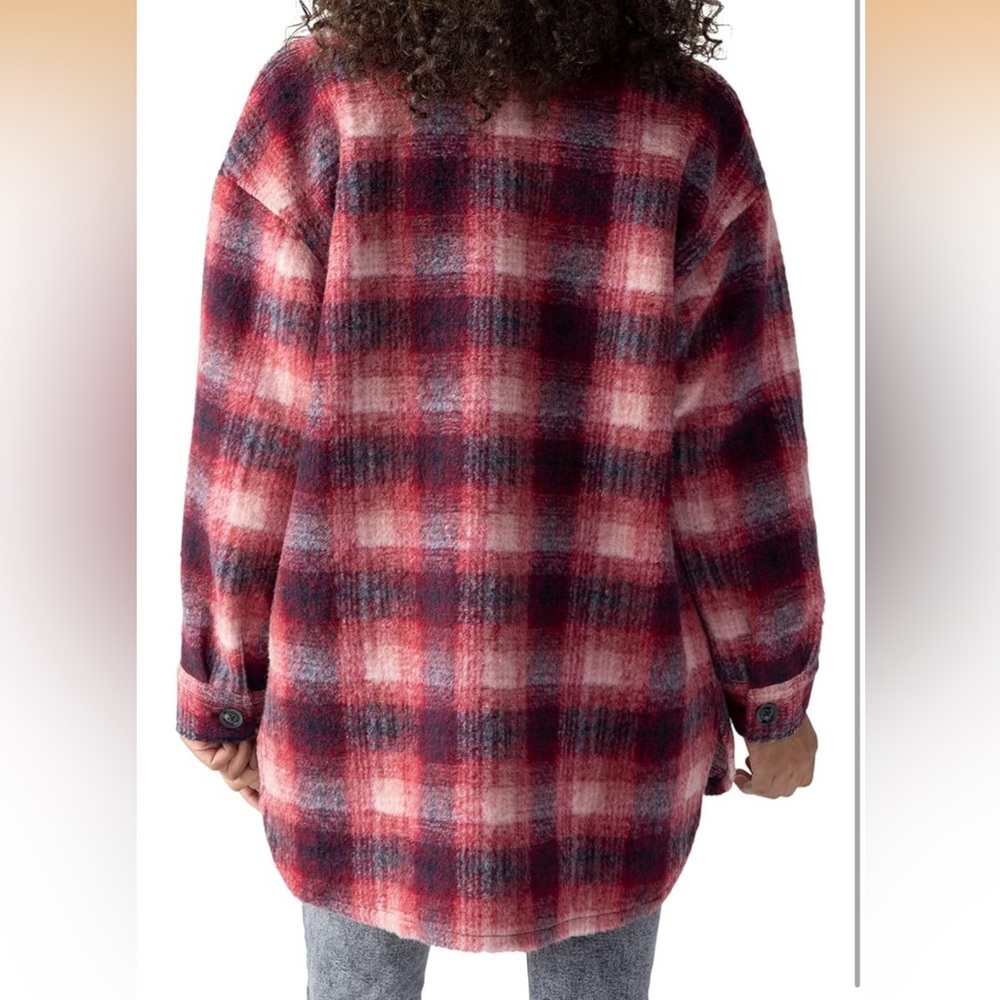 Sanctuary Town Jacket Woodland Plaid Women’s Small - Picture 8 of 16